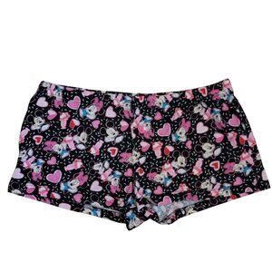 Disney Minnie Mickey‎ Mouse Pajama Shorts Womens Sz M Black Ice Cream Sundae PJs